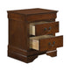Queen Size Bedroom Set, Brown Finish, 2-Piece Set with Bed and Nightstand