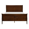 Queen Size Bedroom Set, Brown Finish, 2-Piece Set with Bed and Nightstand
