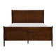 Queen Size Bedroom Set, Brown Finish, 2-Piece Set with Bed and Nightstand