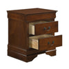 Queen Size Bedroom Set, Brown Finish, 3-Piece Set with Bed and Two Nightstands