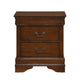 Queen Size Bedroom Set, Brown Finish, 3-Piece Set with Bed and Two Nightstands