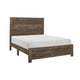 King Size Bedroom Set, Brown Finish, Panel Design, 2-Piece Set with Bed and Nightstand