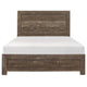 King Size Bedroom Set, Brown Finish, Panel Design, 2-Piece Set with Bed and Nightstand