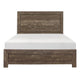 King Size Bedroom Set, Brown Finish, Panel Design, 2-Piece Set with Bed and Nightstand