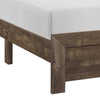 King Size Bedroom Set, Brown Finish, Panel Design, 2-Piece Set with Bed and Nightstand