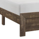 King Size Bedroom Set, Brown Finish, Panel Design, 2-Piece Set with Bed and Nightstand