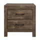 King Size Bedroom Set, Brown Finish, Panel Design, 2-Piece Set with Bed and Nightstand