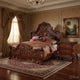 Queen Size Bedroom Set, Brown Finish, 2-Piece Set with Bed and Nightstand
