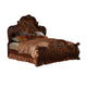 Queen Size Bedroom Set, Wood Design, Brown Finish, 5-Piece Set with Bed, 2 Nightstands, Dresser and Mirror