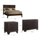 Queen Size Bedroom Set, Traditional Carved Wood Design, Brown Finish, 4-Piece Set with Bed, Nightstands and Dresser