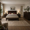 Queen Size Bedroom Set, Traditional Carved Wood Design, Brown Finish, 4-Piece Set with Bed, Nightstands and Dresser