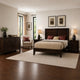 Queen Size Bedroom Set, Traditional Carved Wood Design, Brown Finish, 4-Piece Set with Bed, Nightstands and Dresser