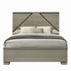 Queen Size Bedroom Set, Gray Finish, Panel Headboard, 2-Piece Set with Bed and Nightstand