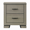 Queen Size Bedroom Set, Gray Finish, Panel Headboard, 4-Piece Set with Bed, 2 Nightstands and Dresser