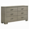 Queen Size Bedroom Set, Gray Finish, Panel Headboard, 4-Piece Set with Bed, 2 Nightstands and Dresser