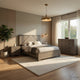 Queen Size Bedroom Set, Gray Finish, Panel Headboard, 4-Piece Set with Bed, 2 Nightstands and Dresser