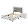 Queen Size Bedroom Set, White Finish, Storage Bed with Drawers, 2-Piece Set with Bed and Nightstand