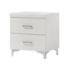 Queen Size Bedroom Set, White Finish, Storage Bed with Drawers, 2-Piece Set with Bed and Nightstand