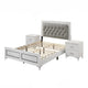 Queen Size Bedroom Set, White Finish, Storage Bed with Drawers, 3-Piece Set with Bed and Two Nightstands