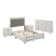Queen Size Bedroom Set, White Finish, Storage Bed with Drawers, 4-Piece Set with Bed, 2 Nightstands and Dresser