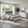 Queen Size Bedroom Set, White Finish, Storage Bed with Drawers, 4-Piece Set with Bed, 2 Nightstands and Dresser