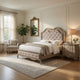Queen Size Bedroom Set, Brown Finish, Storage Bed with Drawers, 2-Piece Set with Bed and Nightstand