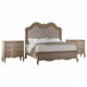 Queen Size Bedroom Set, Brown Finish, Storage Bed with Drawers, 3-Piece Set with Bed and Two Nightstands