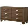 Queen Size Bedroom Set, Brown Finish, 4-Piece Set with Bed, 2 Nightstands and Dresser
