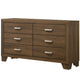Queen Size Bedroom Set, Brown Finish, 4-Piece Set with Bed, 2 Nightstands and Dresser