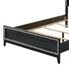 Queen Size Bedroom Set, Black Finish, 2-Piece Set with Bed and Nightstand