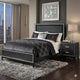 Queen Size Bedroom Set, Black Finish, 2-Piece Set with Bed and Nightstand