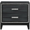 Queen Size Bedroom Set, Black Finish, 4-Piece Set with Bed, 2 Nightstands and Dresser