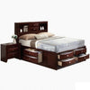 Queen Size Bedroom Set, Brown Finish, Panel Design, 2-Piece Set with Bed and Nightstand