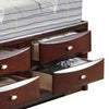 Queen Size Bedroom Set, Brown Finish, Panel Design, 2-Piece Set with Bed and Nightstand