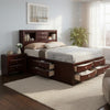Queen Size Bedroom Set, Brown Finish, Panel Design, 2-Piece Set with Bed and Nightstand
