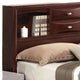 Queen Size Bedroom Set, Brown Finish, Panel Design, 3-Piece Set with Bed and Two Nightstands