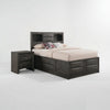 Queen Size Bedroom Set, Gray Finish, Storage Bed with Drawers, 2-Piece Set with Bed and Nightstand