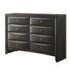 Queen Size Bedroom Set, Gray Finish, Storage Bed with Drawers, 4-Piece Set with Bed, 2 Nightstands and Dresser