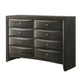 Queen Size Bedroom Set, Gray Finish, Storage Bed with Drawers, 4-Piece Set with Bed, 2 Nightstands and Dresser