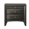 Queen Size Bedroom Set, Wood Design, Gray Finish, 5-Piece Set with Bed, 2 Nightstands, Dresser and Mirror