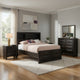 Queen Size Bedroom Set, Wood Design, Gray Finish, 5-Piece Set with Bed, 2 Nightstands, Dresser and Mirror