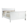 Queen Size Bedroom Set, White Finish, 2-Piece Set with Bed, 1 Nightstand