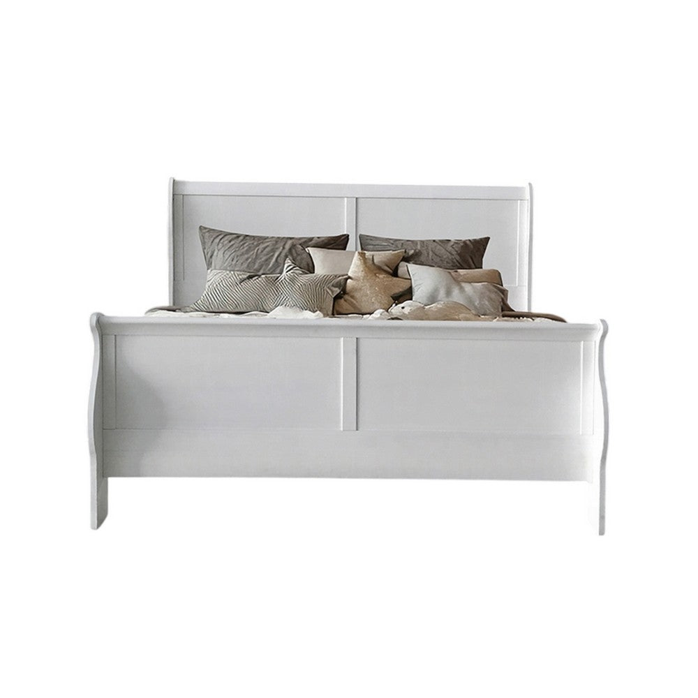 Queen Size Bedroom Set, Black Finish, 5-Piece Set with Bed, 2 Nightstands, Dresser and Mirror