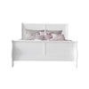 Queen Size Bedroom Set, White Finish, 2-Piece Set with Bed, 1 Nightstand