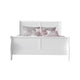 Queen Size Bedroom Set, White Finish, 2-Piece Set with Bed, 1 Nightstand