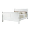 Queen Size Bedroom Set, White Finish, 2-Piece Set with Bed, 1 Nightstand