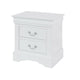 Queen Size Bedroom Set, White Finish, 2-Piece Set with Bed, 1 Nightstand