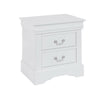 Queen Size Bedroom Set, White Finish, 2-Piece Set with Bed, 1 Nightstand