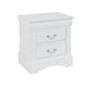 Queen Size Bedroom Set, White Finish, 2-Piece Set with Bed, 1 Nightstand