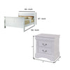 Queen Size Bedroom Set, Black Finish, 5-Piece Set with Bed, 2 Nightstands, Dresser and Mirror